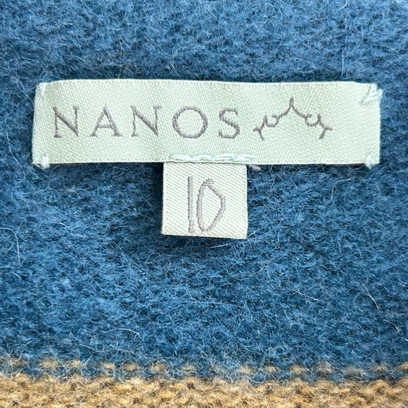 Nanos Wool & Angora Striped Polar Bear Sweater size Girls 10 - Picture 3 of 5